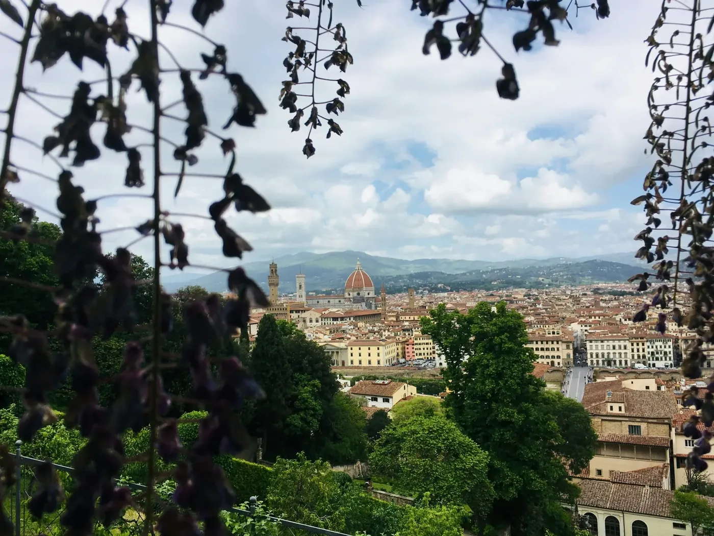 Los tejados de Florencia y la cúpula de la catedral